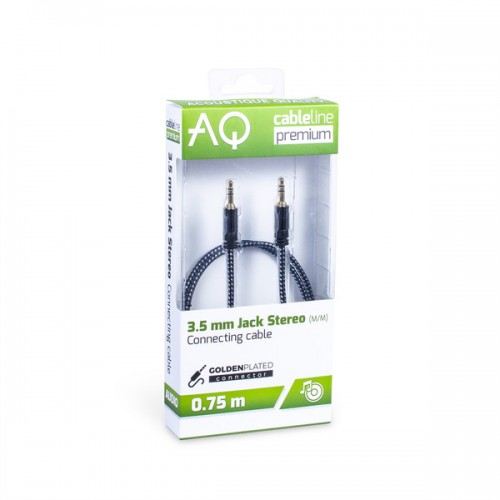 Jack 3,5 mm - Jack 3,5 mm AQ Premium Długość: 0,75m