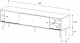 Drewniana szafka RTV w stylu RETRO SONOROUS RTRA-180-BLK-WHT szerokość 180cm