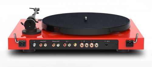 Pro-Ject JukeBox E1 + piano OM5e  Gramofon, System all-in-one / Plug and Play z Bluetooth, czerwony
