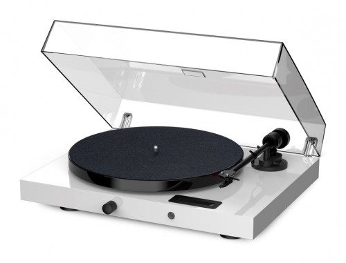 Pro-Ject JukeBox E1 + piano OM5e  Gramofon, System all-in-one / Plug and Play z Bluetooth, biały