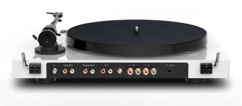 Pro-Ject JukeBox E1 + piano OM5e  Gramofon, System all-in-one / Plug and Play z Bluetooth, biały