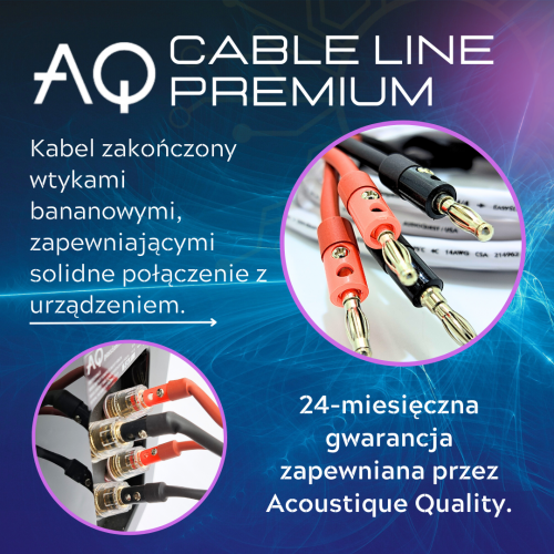 Acoustique Quality 646-BW - audiofilski przewód głośnikowy / kabel do połączenia BI-WIRING / 2 metry
