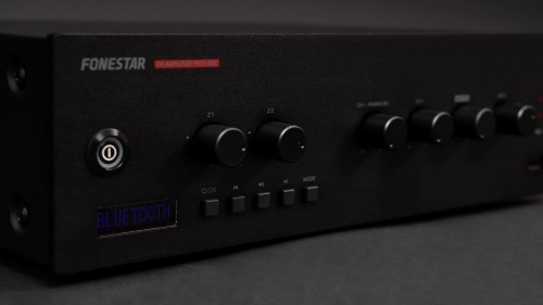 Fonestar PROX-60Z -Amplituner/ wzmacniacz PA 100 V na 2 strefy z 60W RMS, Bluetooth, USB i radiem FM.
