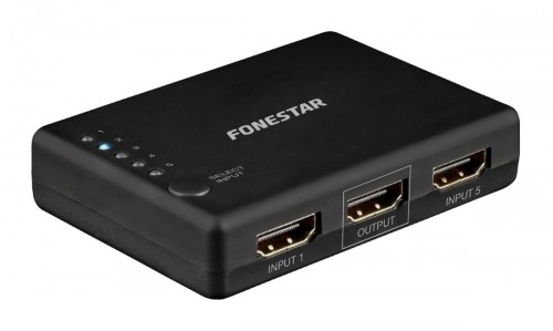 Fonestar FO-22SW51 Przełącznik HDMI 5 x 1 (5 wejść x 1 wyjście) z pilotem. Automatyczne przełączanie po detekcji sygnału. 