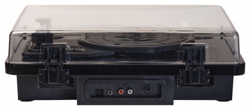 Denver VPL-230 - Gramofon z wbudowanymi głośnikami, Bluetooth, USB i gniazdem kart SD i MP3, czarny