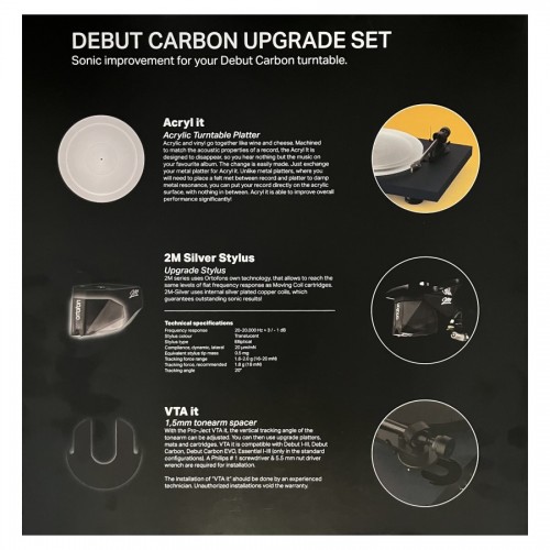 Zestaw akcesoriów do modernizacji gramofonu Pro-Ject DEBUT CARBON - Pro-Ject Debut Carbon Upgrade Set