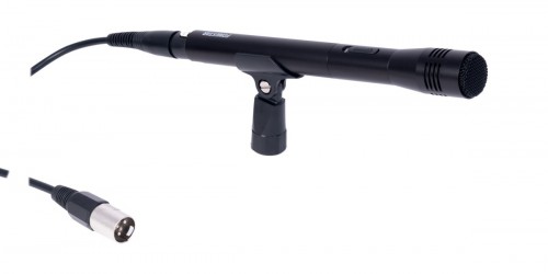 Fonestar FCM-451B - Jednokierunkowy ręczny mikrofon pojemnościowy, 100-16 000 Hz, złącze XLR.