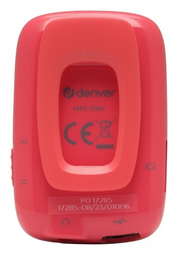 Denver MPS-316 - Odtwarzacz MP3, czerwony