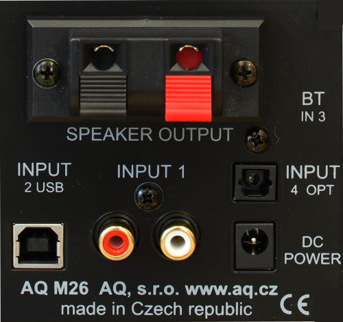 Acoustique Quality M26 Uniwersalny zestaw głośników aktywnych z Bluetooth. Dwupasmowe głośniki Hi-Fi do komputera, smartfona, iPhone\'a, gramofonu i TV