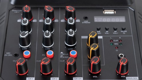 Fonestar MIX-4LIVE - konsola mikserska, 2 kanały mono, 1 stereo