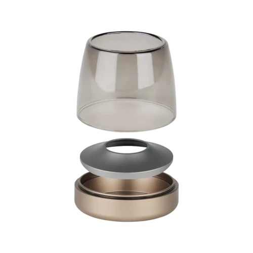  Kooduu - Lampa oliwna i świecznik LED Glow 10, Sepia - 2w1