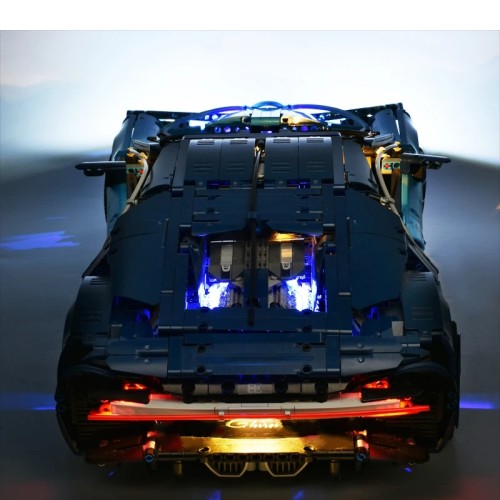Zestaw klocków Bugatti Chiron z oświetleniem LED - Zamiennik