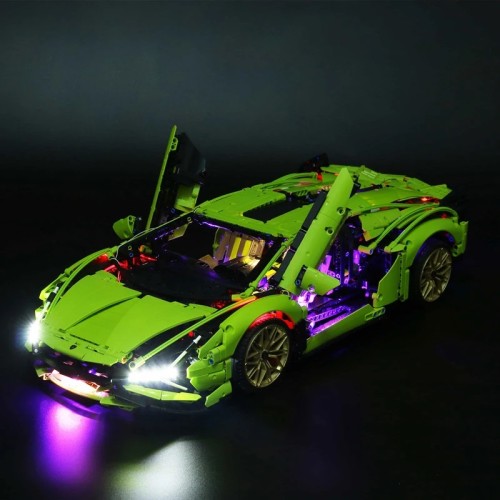 Zestaw klocków Lamborghini Sian FKP 37 z oświetleniem LED - Zamiennik