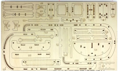 Puzzle 3D drewniane model samochodu Volkswagen VW T1 