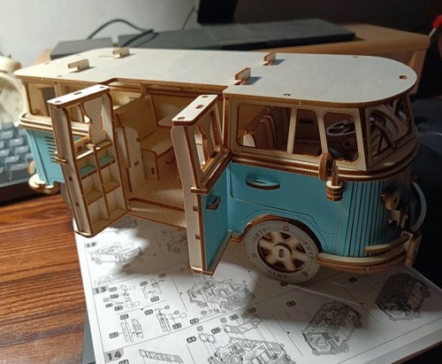 Puzzle 3D drewniane model samochodu Volkswagen VW T1 