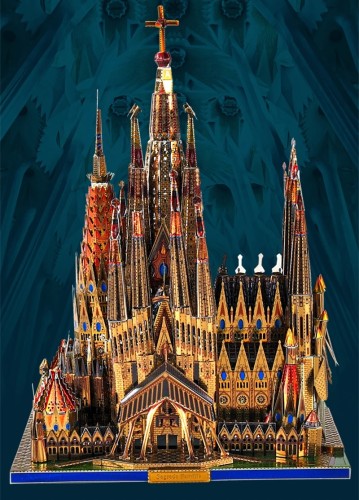 Puzzle Metalowa 3D Sagrada Familia Hiszpania