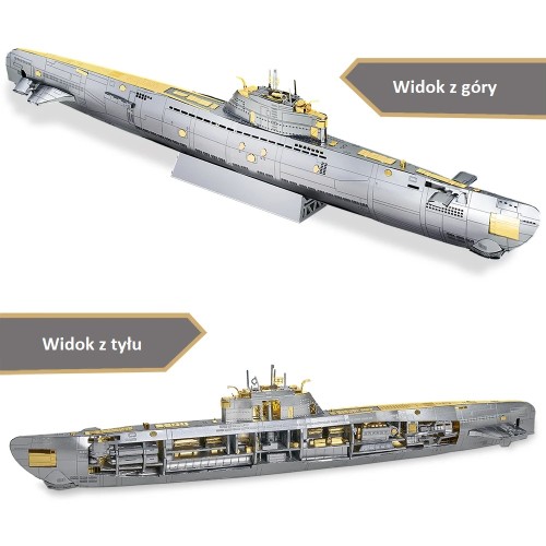 Piececool Puzzle Metalowe Model 3D - Łódź Podwodna
