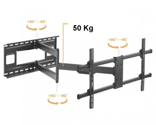 Fonestar MOV-384PR - Uchwyt ścienny dwuramienny do TV, 43\ - 80\, nośność 50 kg