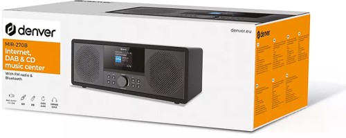 Denver MIR-270B - Mikrowieża z radiem DAB+/FM/internetowym czarna