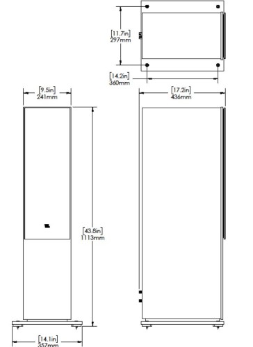 JBL STAGE 2 280F ESPRESSO KOLUMNA PODŁOGOWA