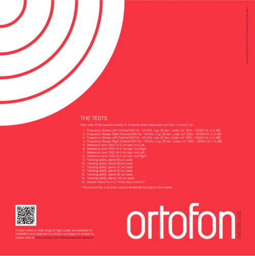 Ortofon Test Record - Testowa płyta winylowa 12\