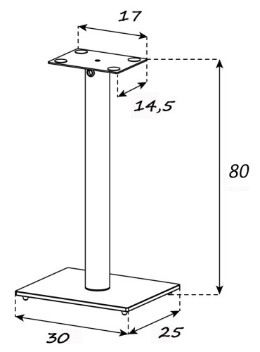 Stojaki dedykowane do kolumn podstawkowych JBL Stage 240B i JBL Stage 250B Wysokość 80 cm