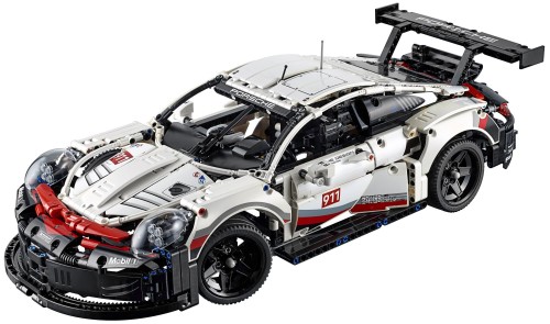 Zestaw klocków Porsche 911 RSR z oświetleniem LED - Zamiennik