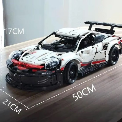 Zestaw klocków Porsche 911 RSR z oświetleniem LED - Zamiennik