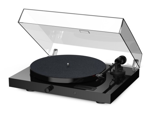 Pro-Ject JukeBox E1 + OM5e  Gramofon, System all-in-one / Plug and Play z Bluetooth, czarny piano 