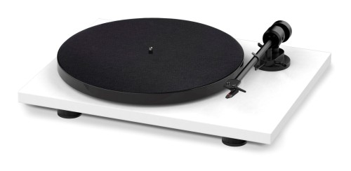 Gramofon Pro-Ject E1 PHONO  + OM5e , z wbudowanym przedwzmacniaczem, biały