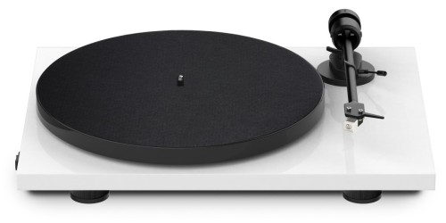 Gramofon Pro-Ject E1 BT z wbudowanym przedwzmacniaczem oraz wkładką AT3600L, nadajnik Bluetooth, biały