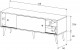 Drewniana szafka rtv SONOROUS RETRO  RTRA-140-VIC-BNW szerokość 140 cm 	