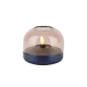 Kooduu - Lampa oliwna i świecznik LED Glow 08, Błękit kobaltowy - 2w1