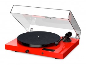 ProJect JukeBox E1 + piano OM5e  Gramofon, System allinone / Plug and Play z Bluetooth, czerwony