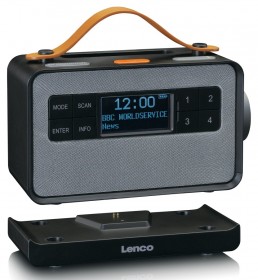 Lenco PDR065BK  Radio DAB+/FM z Bluetooth i bazą ładującą