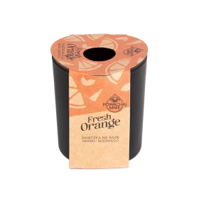 Naturalna świeczka "Powąchaj mnie" o zapachu Fresh Orange 130ml czarna