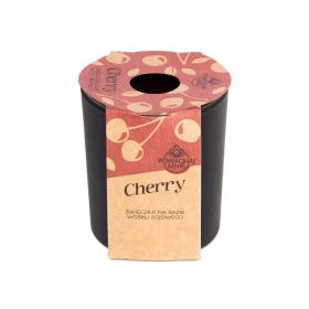 Naturalna świeczka "Powąchaj mnie" o zapachu Cherry 130ml czarna