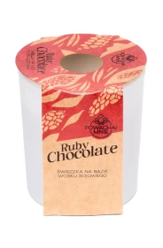 Naturalna świeczka "Powąchaj mnie" o zapachu Ruby Chocolate 130ml biała