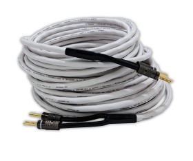 Kabel głośnikowy HiFi, wykonany z przewodów marki Audioquest FLXSLiP 14/2 o przekroju 2x 2,08 mm2  NA METRY